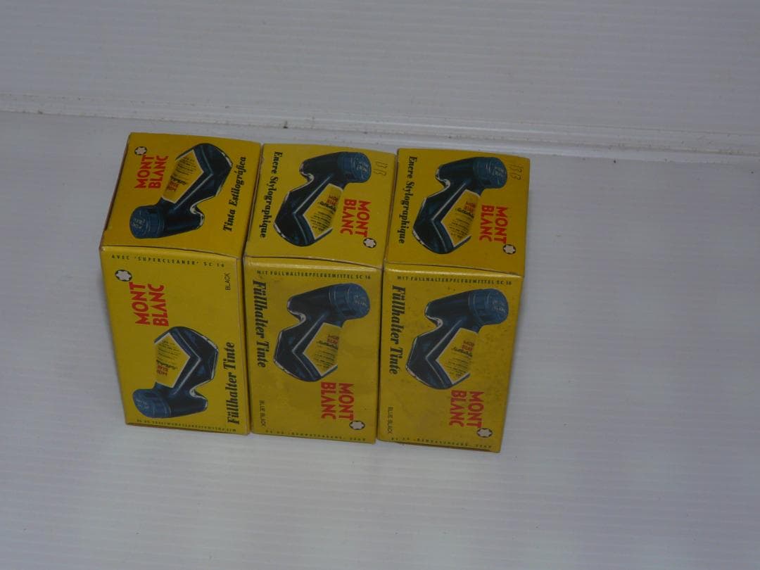 1960年代　モンブラン　ボトルインク　未開封　3個　黒　ブルーブラック 万年筆