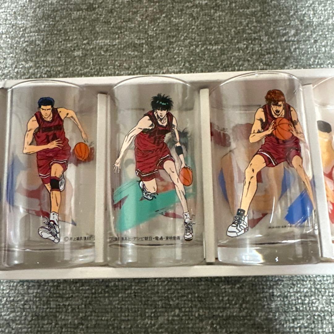 最安値！希少・スラムダンク、湘北メンバーのグラス5個セット(日本製)