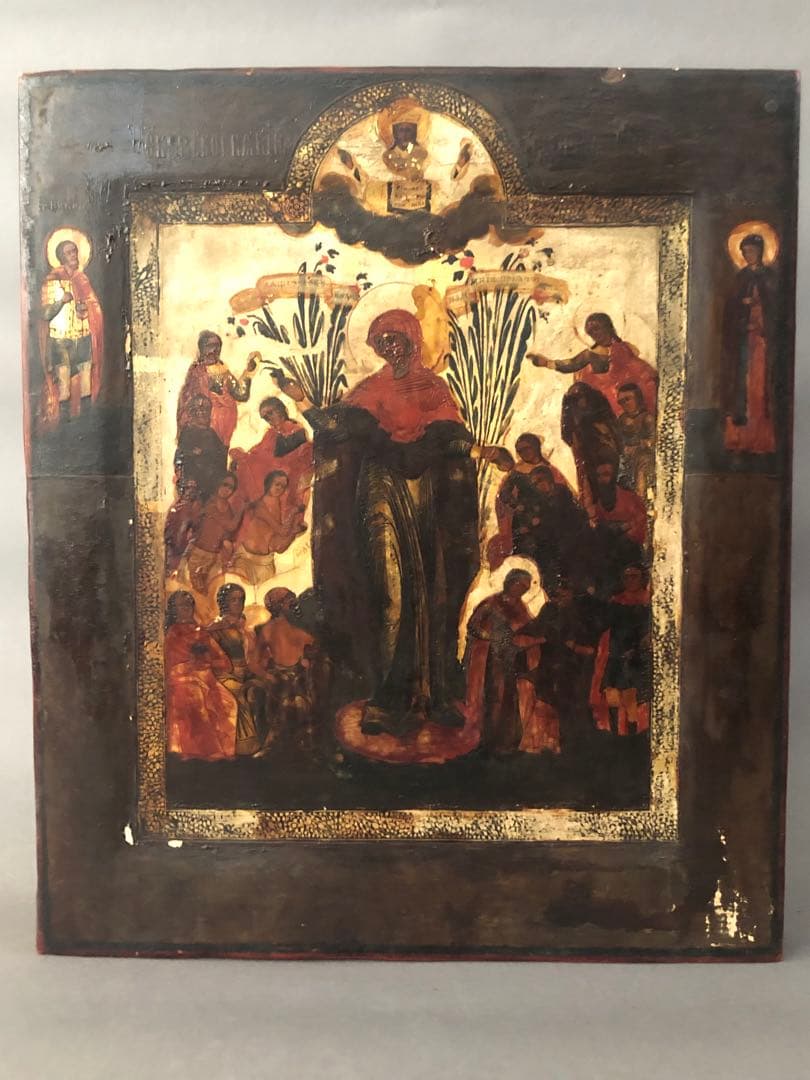 東欧イコン　パレスチナ・ベツレヘムにて購入　アンティーク　キリスト教　宗教画