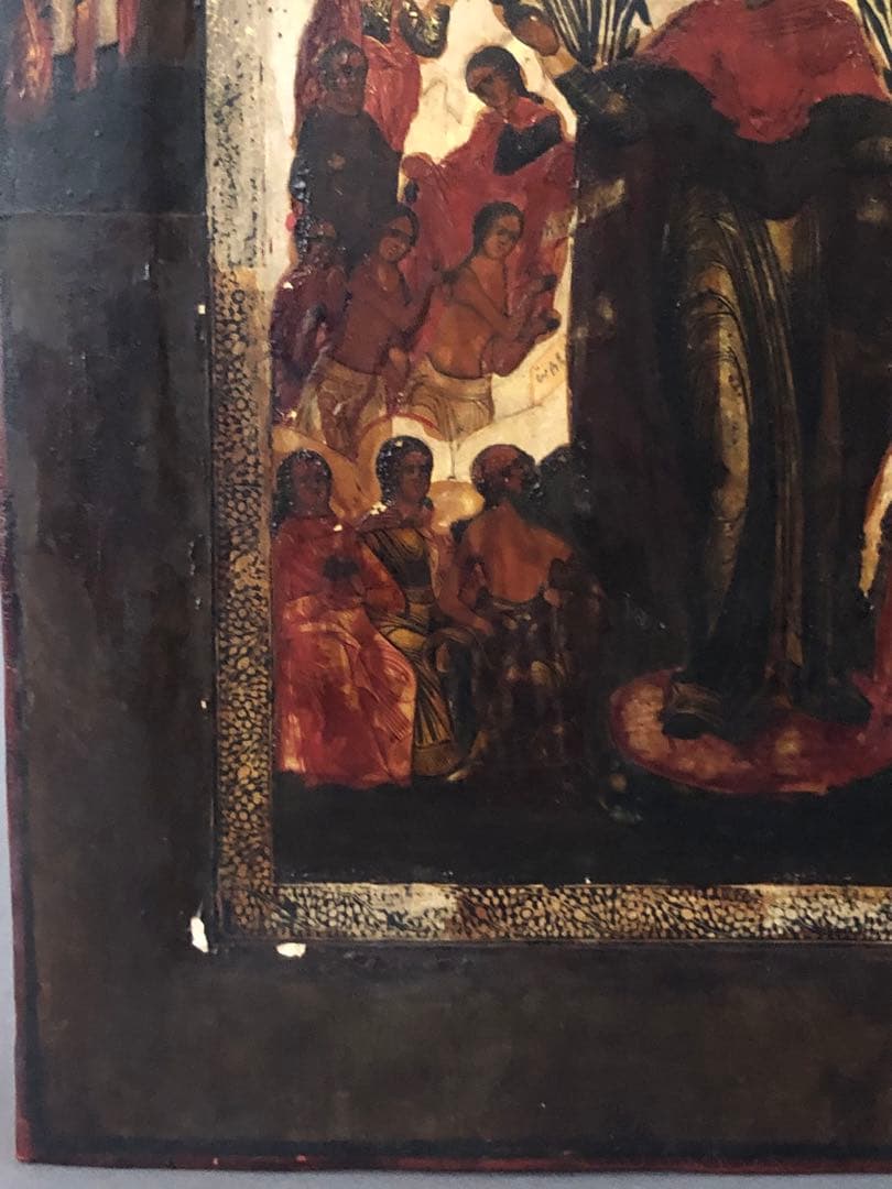 東欧イコン　パレスチナ・ベツレヘムにて購入　アンティーク　キリスト教　宗教画