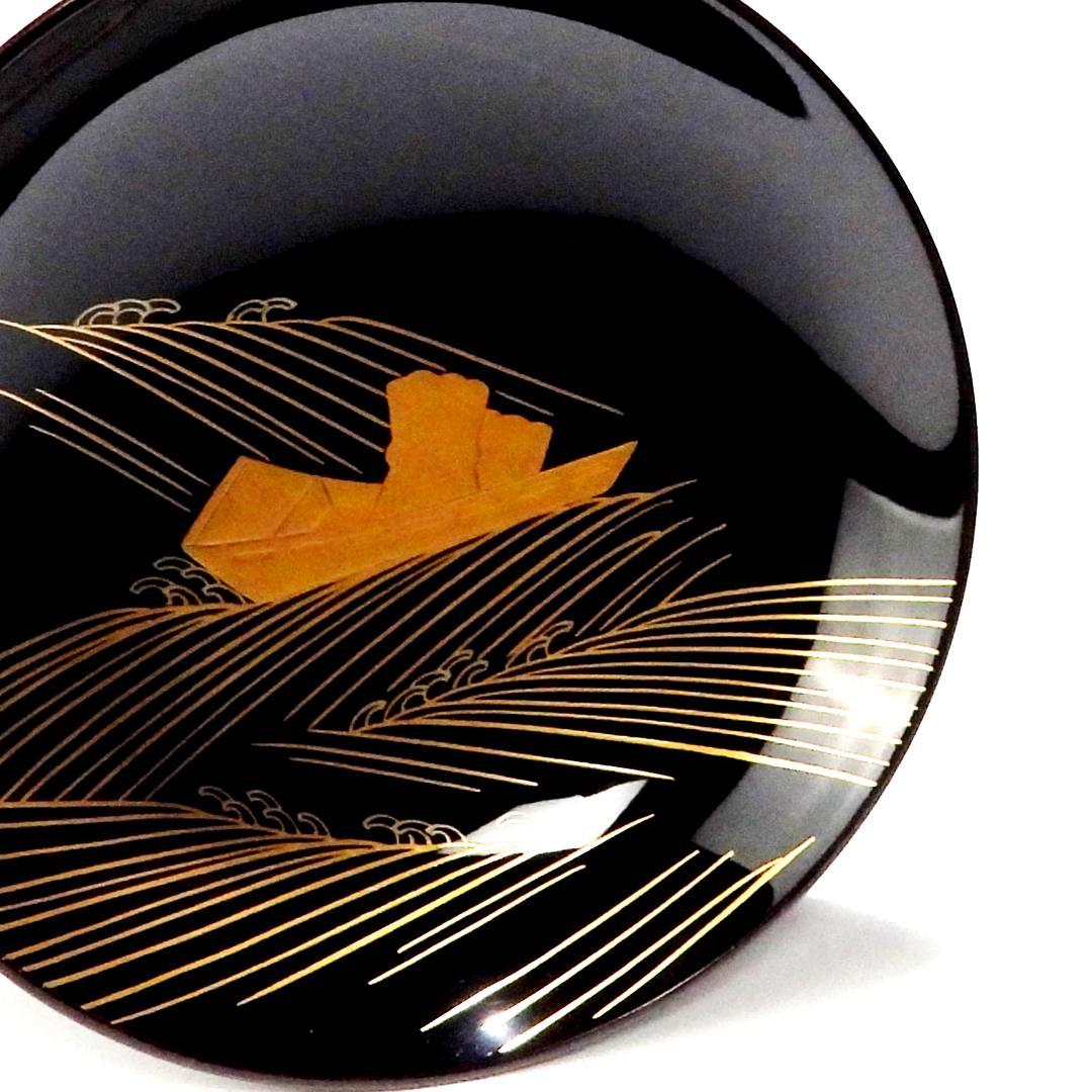 輪島塗　春帆作　金蒔絵　木製　蓋付椀　お煮物椀　吸物椀　5客