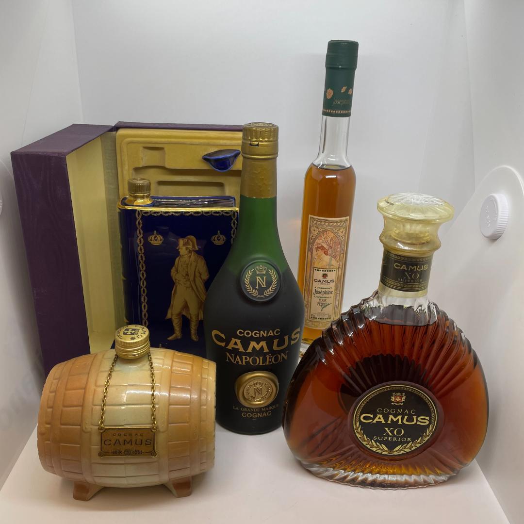 【古酒/未開栓】カミュ CAMUS コニャック 5本セット 陶器ブック型ほか