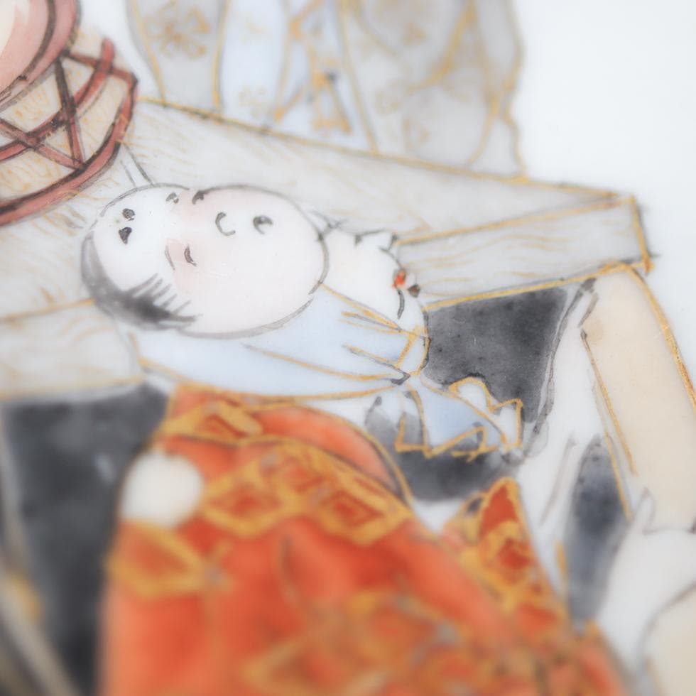 九谷焼 祭り風俗図 鉢 明治-大正