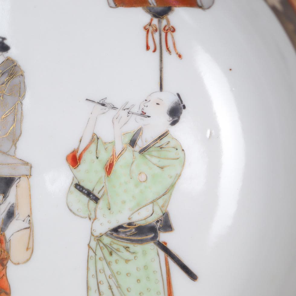 九谷焼 祭り風俗図 鉢 明治-大正