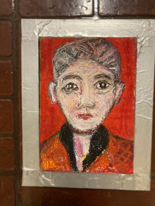 空飛ぶ画家糸川裕志のポップアートの人物画、次男の芳男です、膵臓癌の専門医