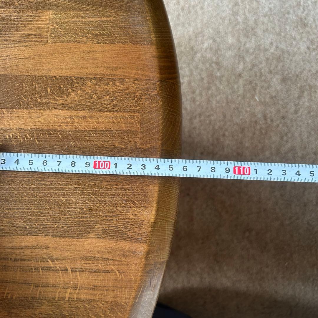 木製楕円形座卓 ラタン 籐 テーブル アンティーク家具