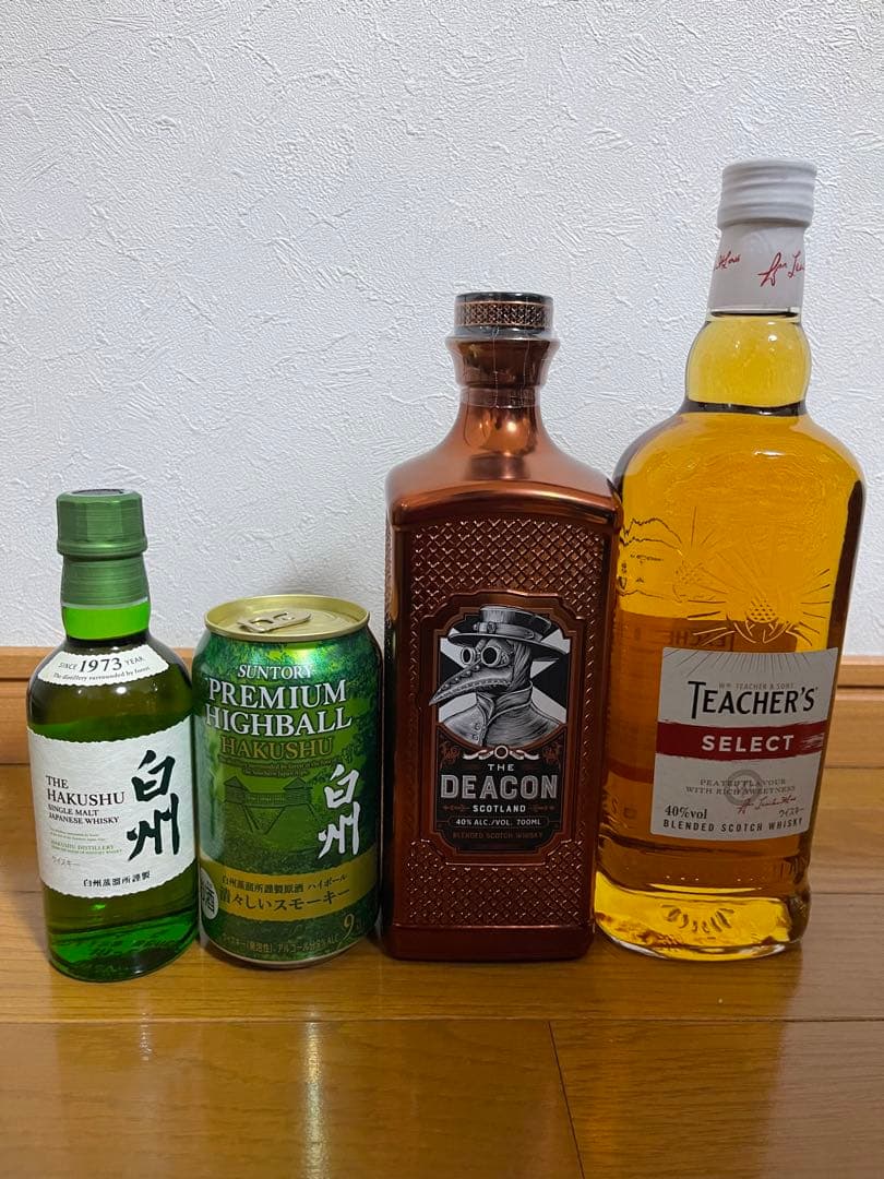 白州180ml ティーチャーズ セレクト 1本 ディーコン　白州ハイボール缶