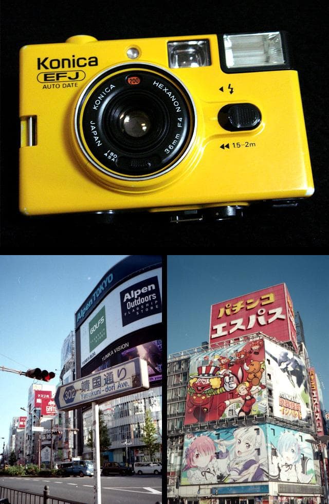 734009 コニカ EFJ 黄 konica c35 efj フィルムカメラ