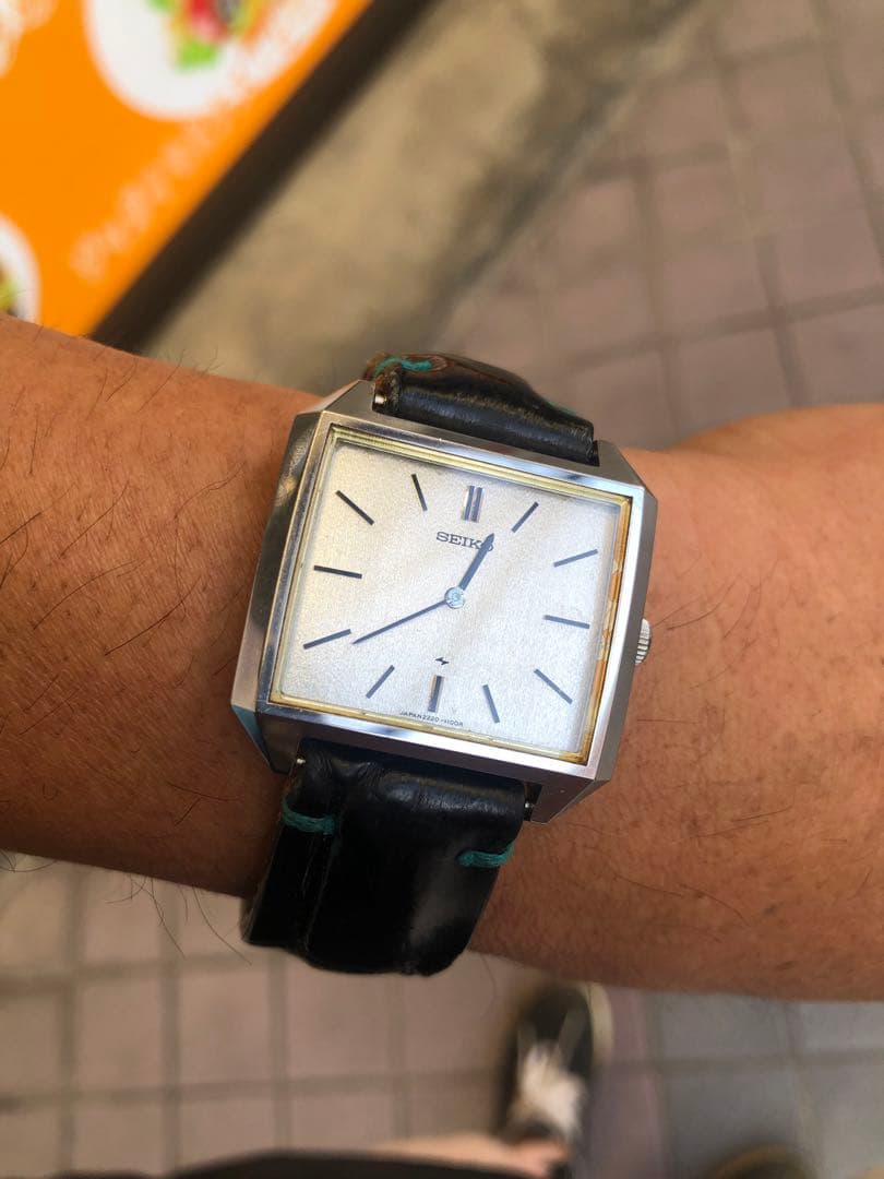 KTA様★美品稼動レア★セイコー　シャリオ　スクエア　手巻き　メンズ　腕時計