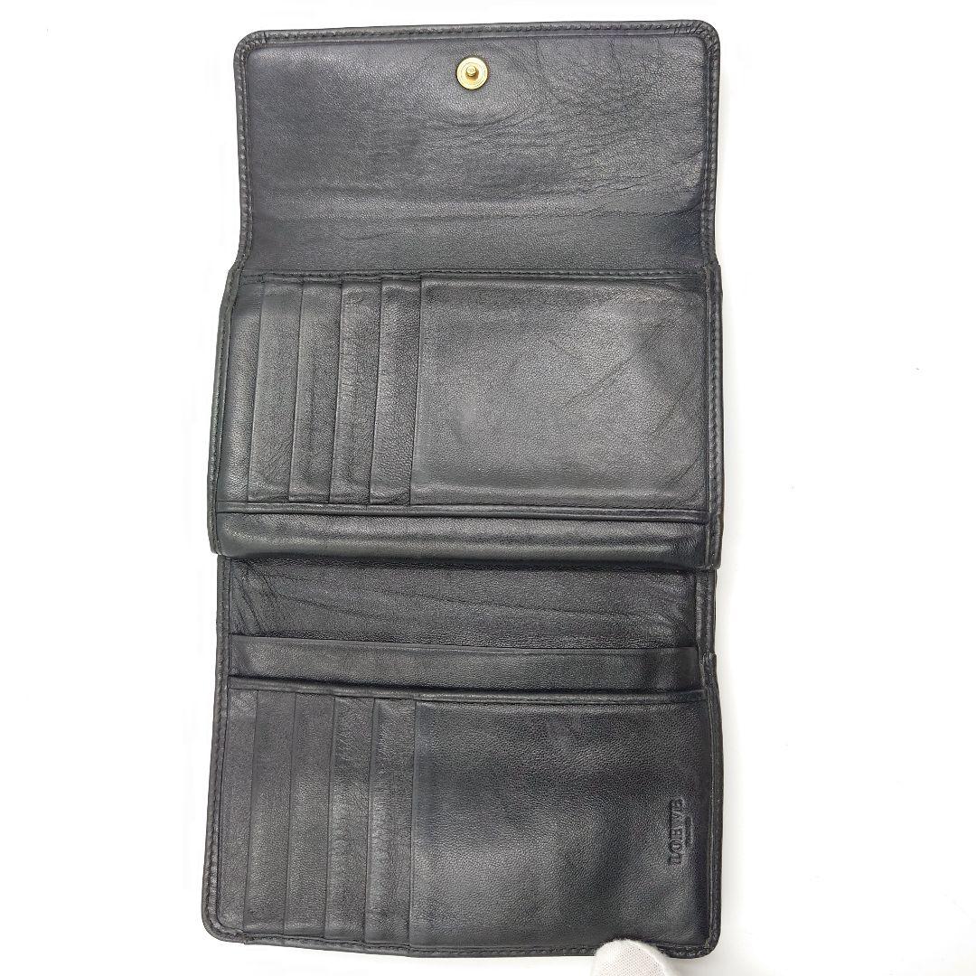 LOEWE 三つ折り財布 レディース ヴィンテージ 黒 アナグラムロゴ ロエベ