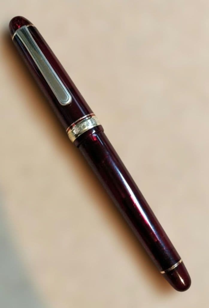 プラチナ万年筆 #3776 センチュリー ブルゴーニュEF 14K