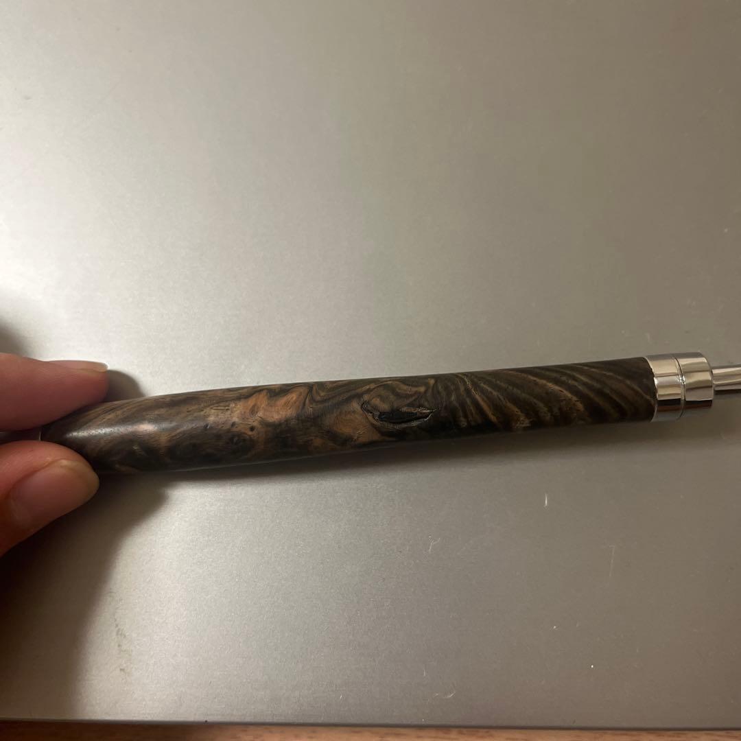 こぶた工房　黒檀瘤　極上杢　シャーペン　木軸ペン