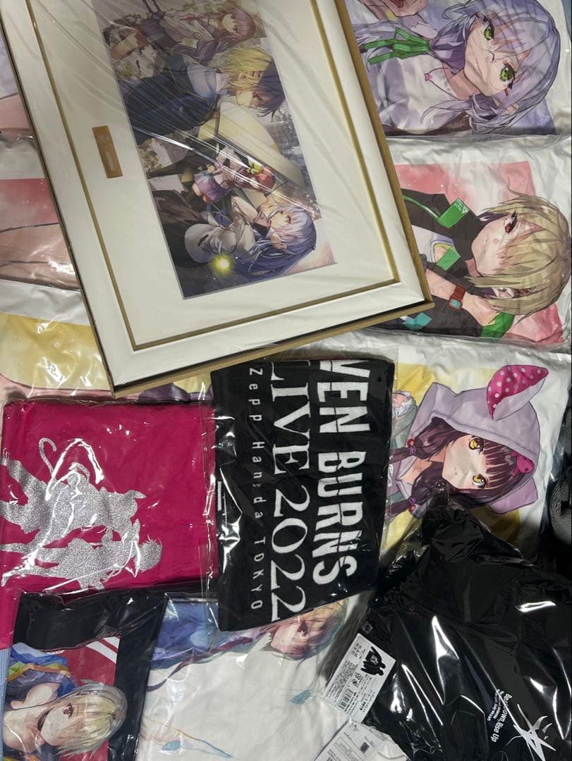 【ヘブバン引退品】原画、ライブグッズ、Tシャツ、抱き枕、クッション