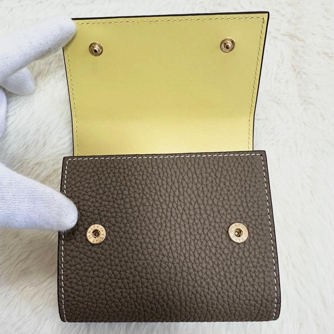 未使用級✨現行 BONAVENTURA フラップ スモールウォレット グレージュ