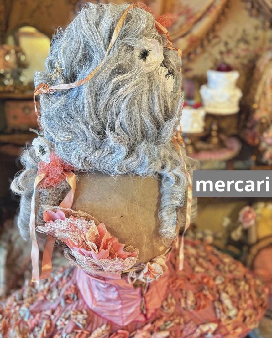 フランス　アンティーク　ヴィンテージ　希少　オペラ　ロココ　ウィッグ