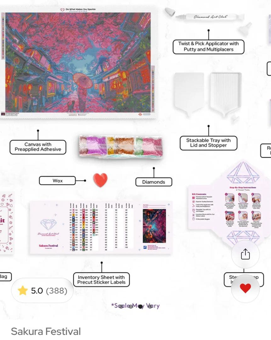 新品未開封　ダイヤモンドアートクラブ　SakuraFestival