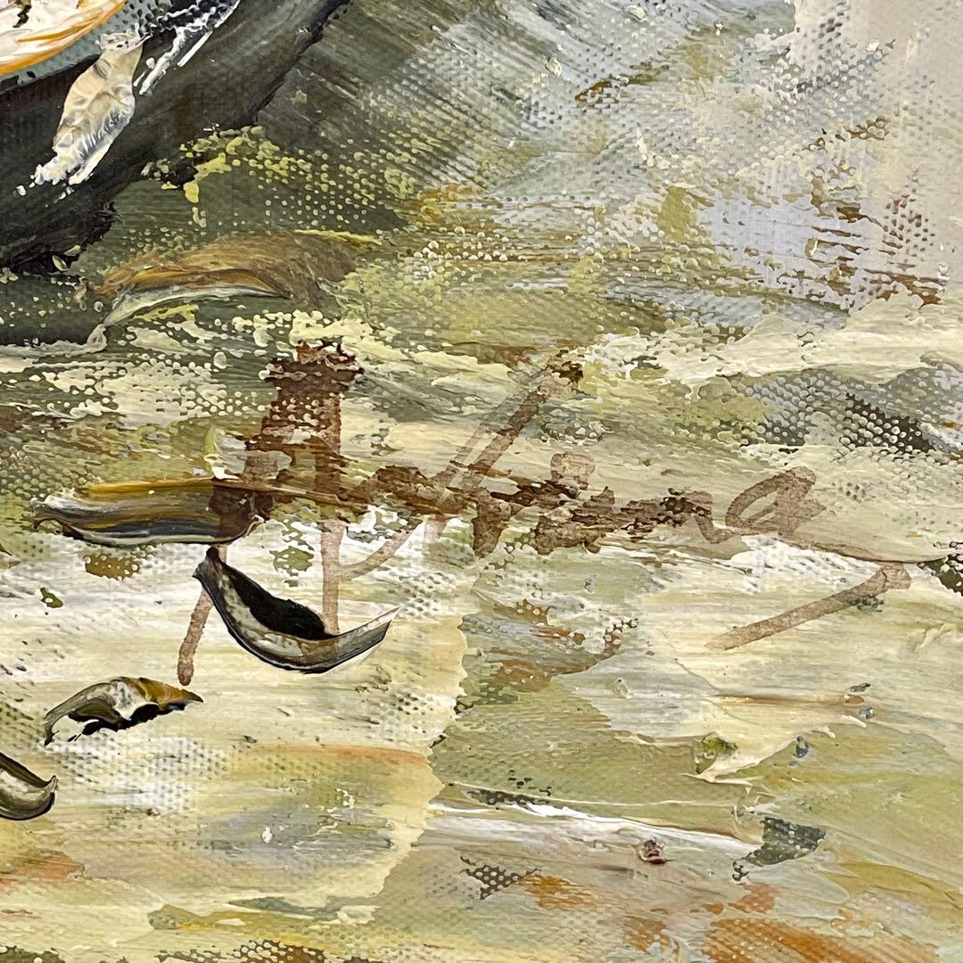 レストラン カフェ 油彩画 大きなサイズ お引取り大歓迎