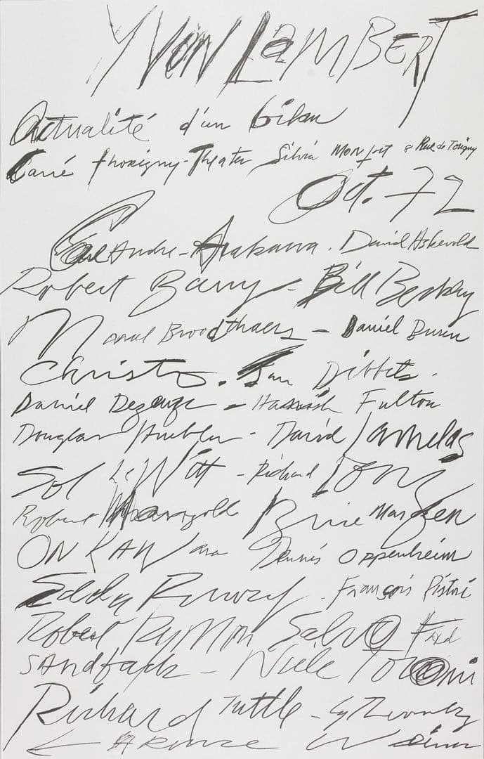 新品正規品 サイ・トゥオンブリー Cy Twombly1972 ポスター額装付き