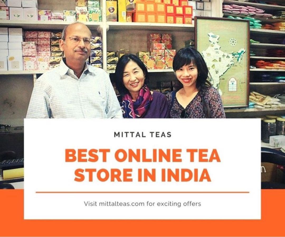 ミッタルティー　ピーチ・カモミール　印度緑茶葉100gパウチ袋入り