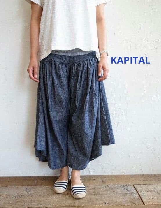 美品 00 キャピタル KAPITAL IDG シャンブレー アミッシュパンツ