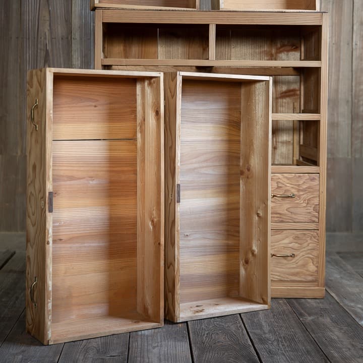 *商談中 [古家具] 木製たんす チェスト 幅820高1010奥行410 送料込