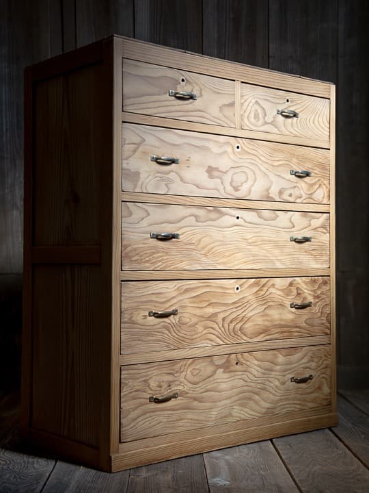 *商談中 [古家具] 木製たんす チェスト 幅820高1010奥行410 送料込