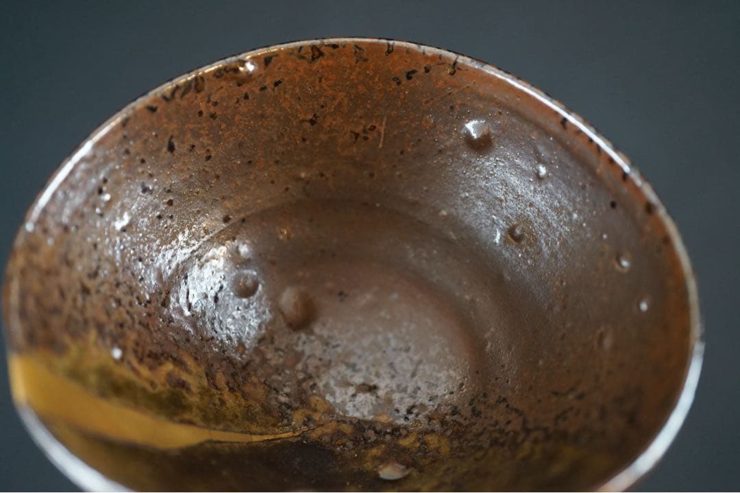 常滑の名工 滝田椿渓 真焼 茶碗 共箱 茶道具