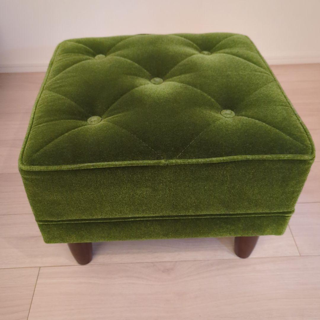 【カリモク60】オットマン モケットグリーン karimoku