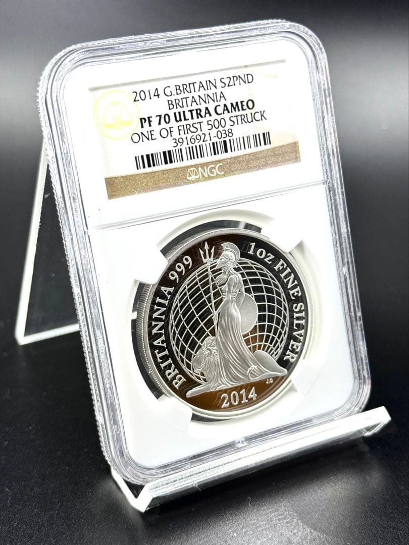 2014 イギリス ブリタニア １オンス 銀貨 PF70UC ロイヤルミント