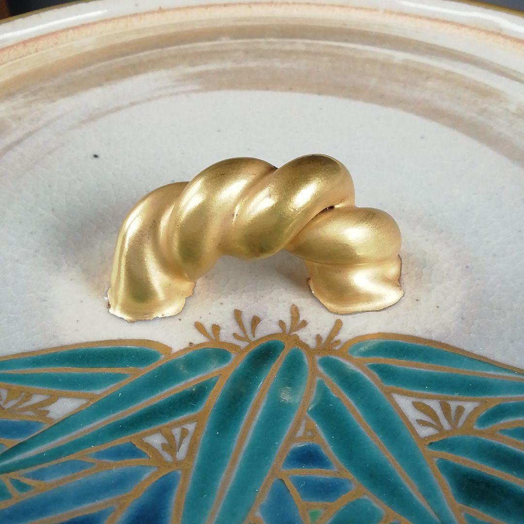 Ｗ１１９　水指　『乾山写　竹文』『平安　隆雲 造』　共箱　茶道具