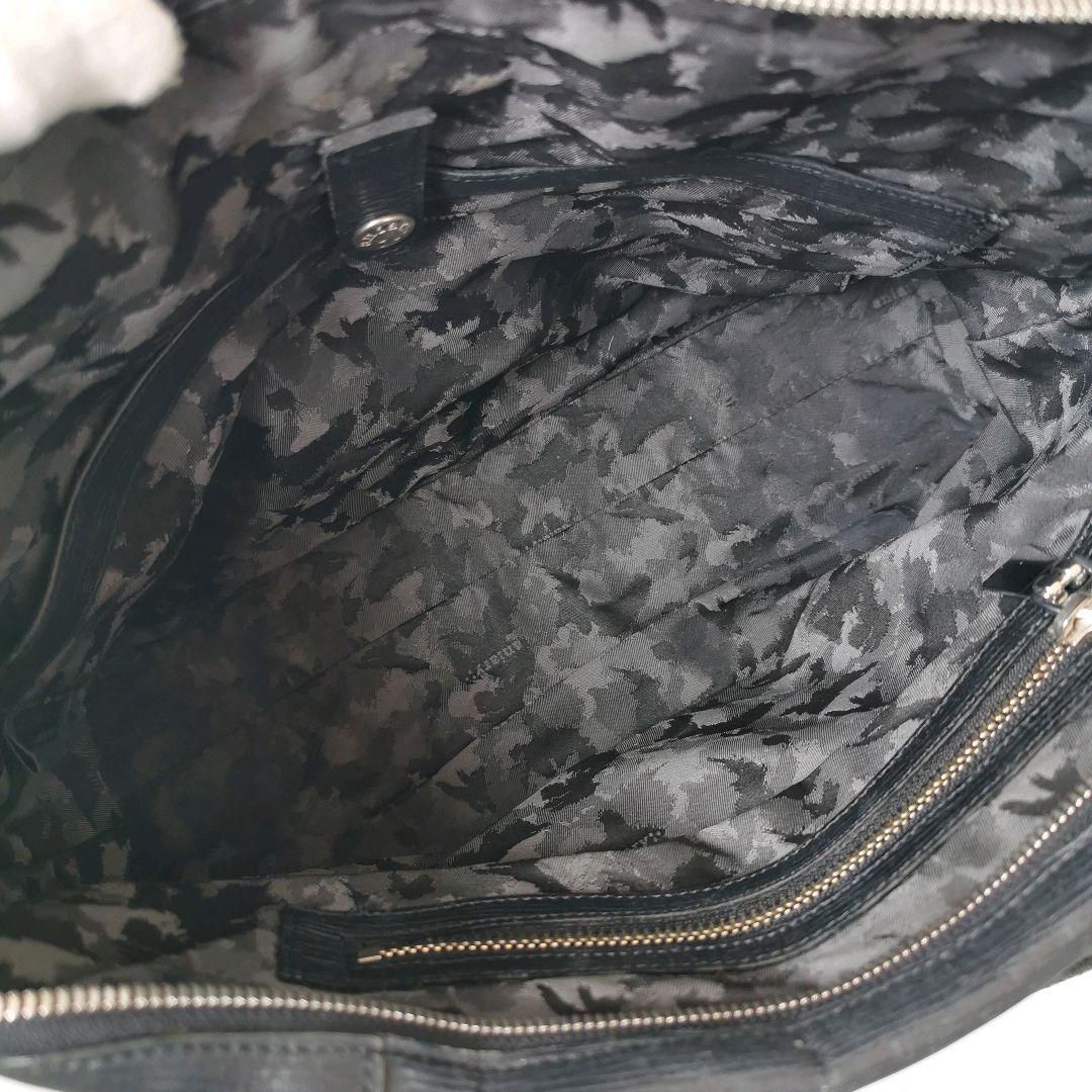 aniary アニアリ ウェーブレザー ビジネスバッグ ブリーフケース 黒