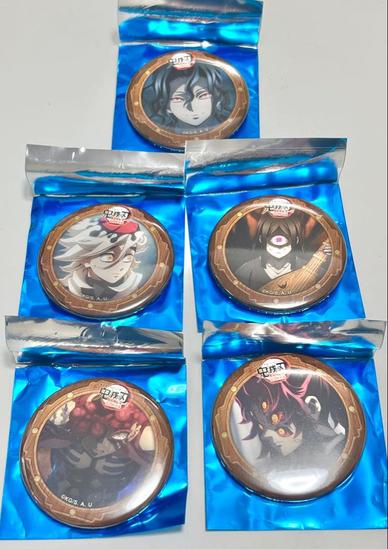 鬼滅の刃　無限城編　コラボカフェ第四期缶バッチ　無惨　黒死牟　童磨　猗窩座　鳴女