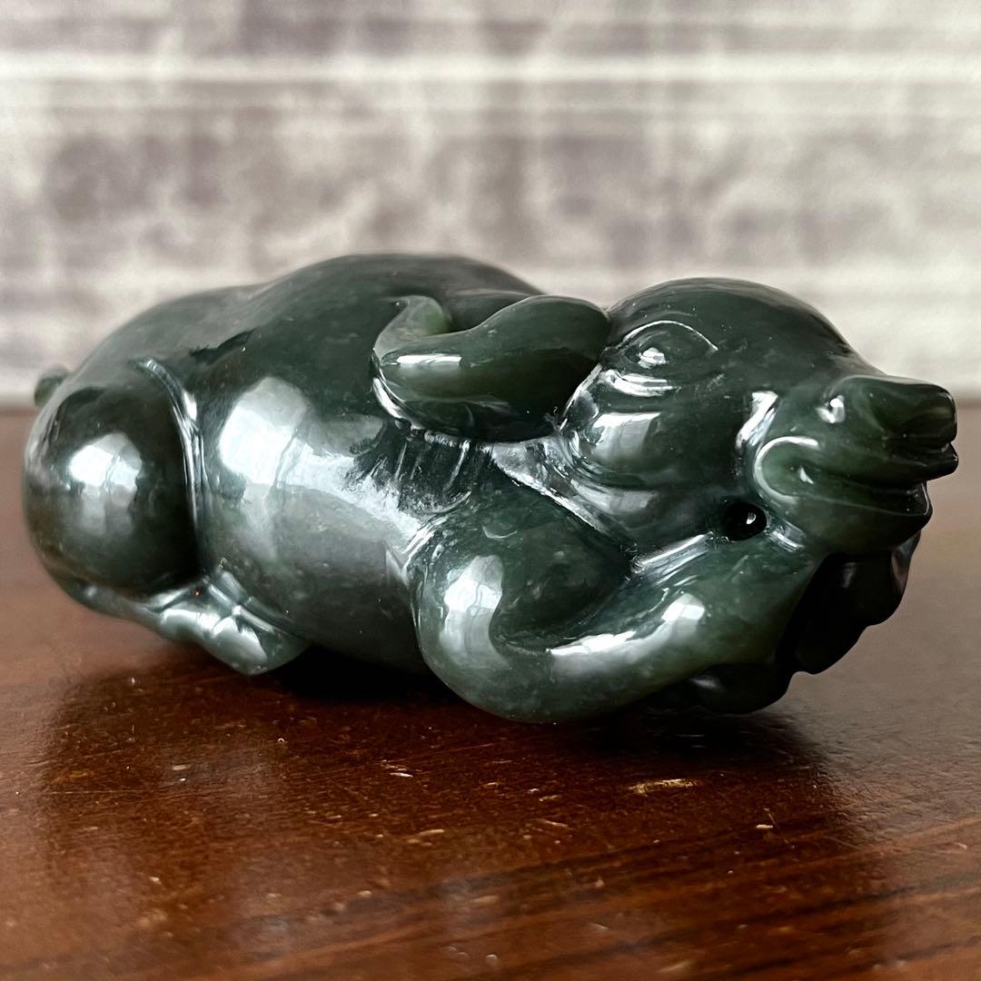 和田玉 ろうかん 青玉 藍青 古翡翠 彫刻 ネフライト 軟玉 アンティーク 希少