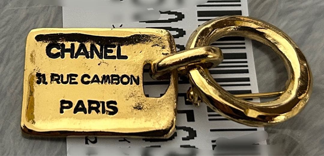 CHANEL 1133刻 カンボン プレート スイング ブローチ　　鑑定済み