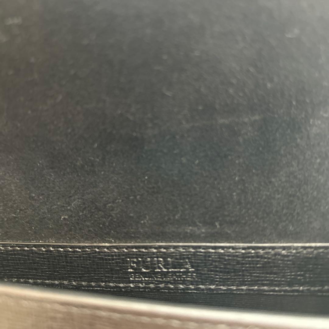 極美品　FURLA リーヴァ 2way ウォレットショルダーバッグ　ブラック