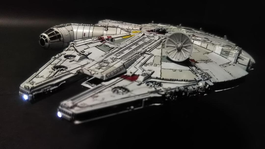ミレニアムファルコン 電飾改修 塗装済 完成品 塗装 1/350