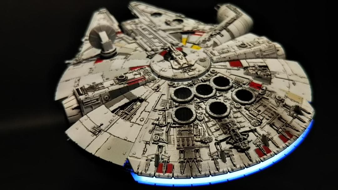 ミレニアムファルコン 電飾改修 塗装済 完成品 塗装 1/350