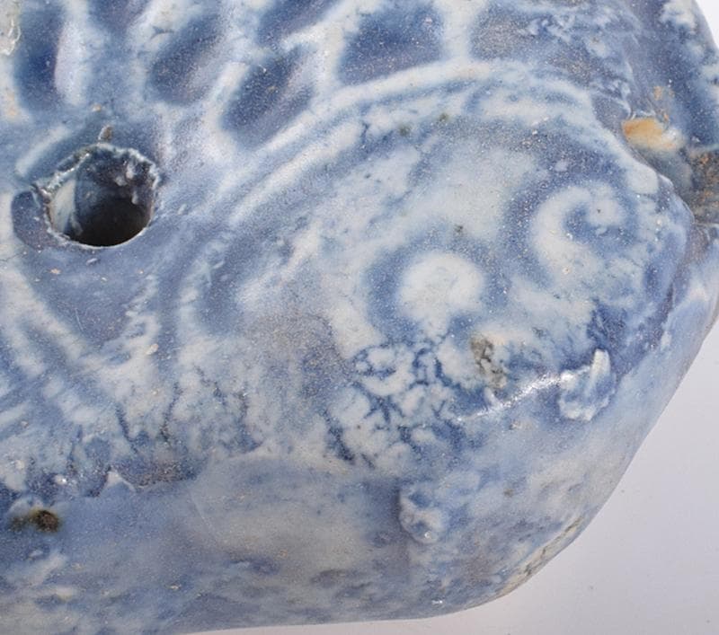 李朝　瑠璃釉　魚形水滴　V　R4752