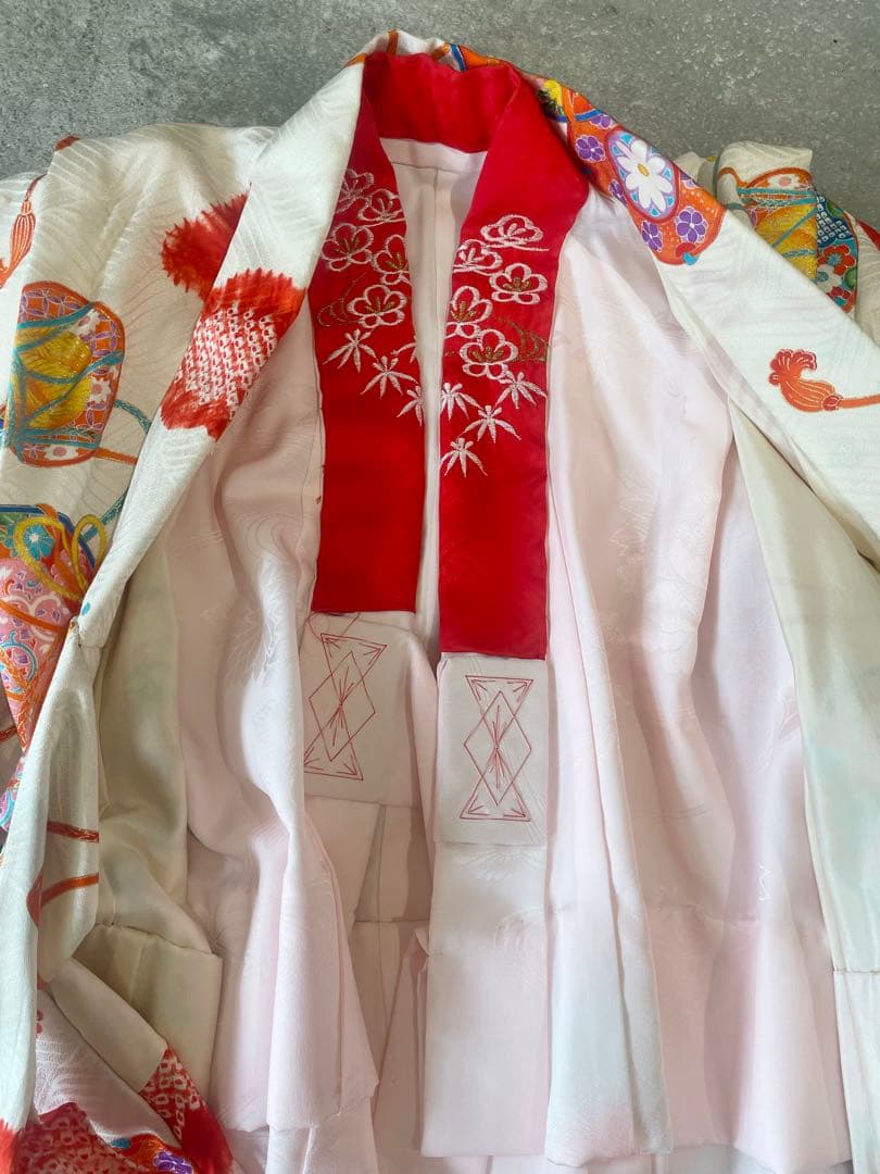 七五三3歳7歳　着物　アンティーク　骨董品　ヴィンテージ　古典柄