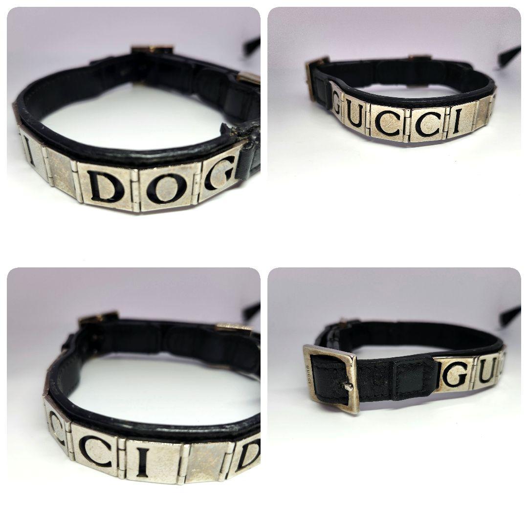 GUCCI グッチ Dog 首輪 リード セット レザー ブラック ペット