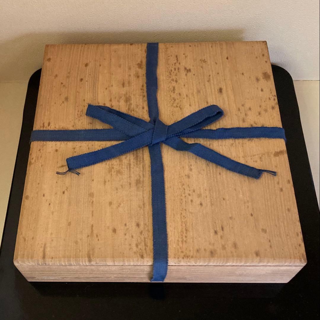 民藝 益子焼 瀧田項一 染付 双魚文皿 飾り皿 元箱 栞付き 1枚