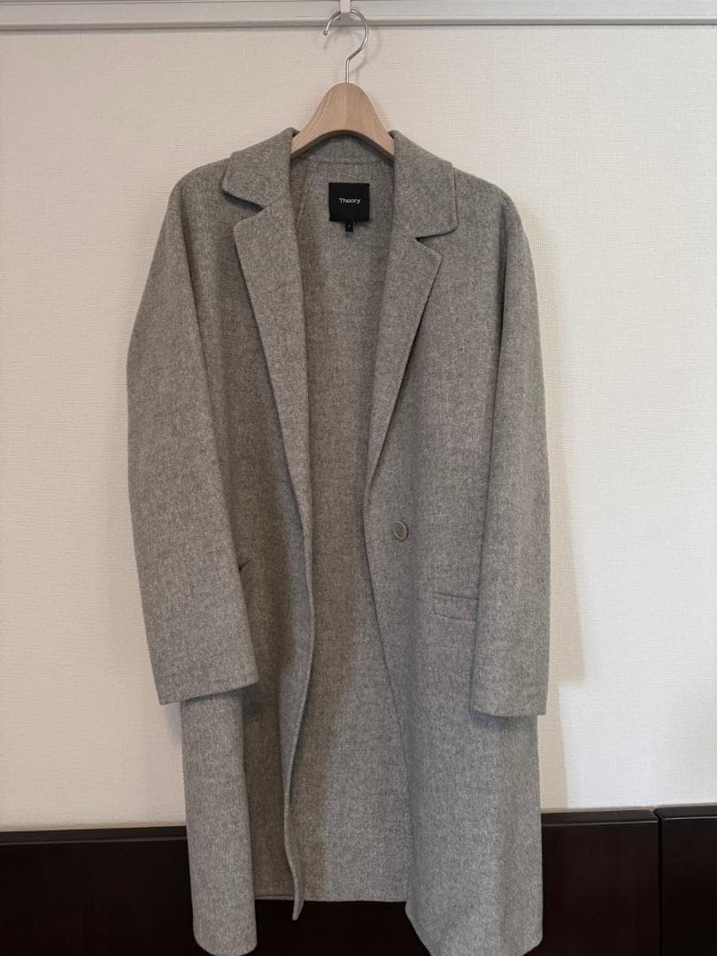 Theory ダブルフェイス チェスターコート オーバーサイズ P グレー