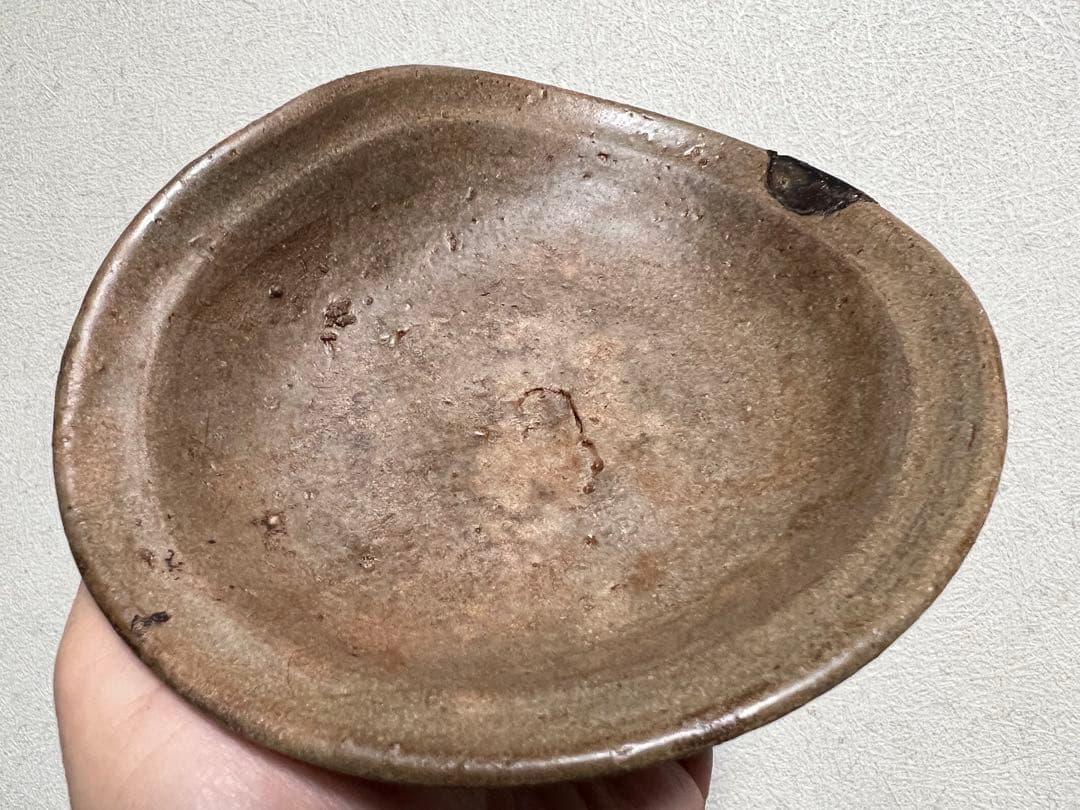 古唐津 無地小皿 窯跡 発掘 伝世 出土 茶道具 茶道 骨董 古美術