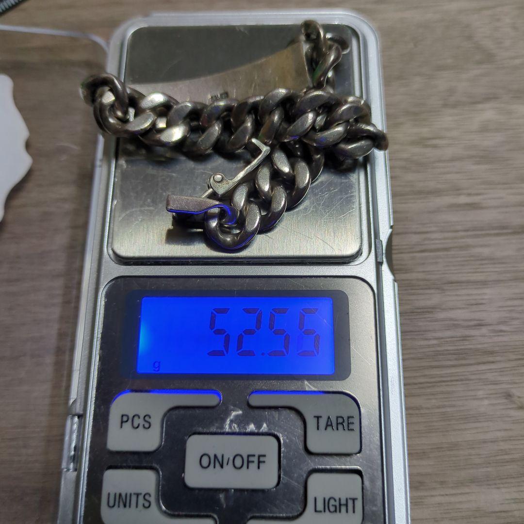 IDプレートシルバー ブレスレット 重量級 ノーブランド