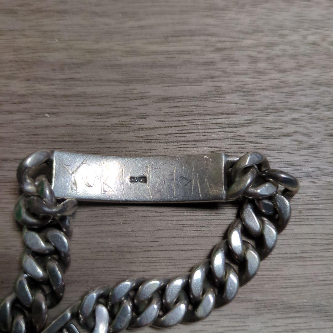IDプレートシルバー ブレスレット 重量級 ノーブランド