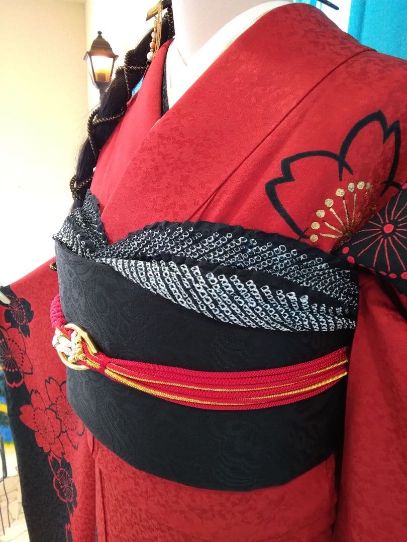 振袖フルセット、京都きもの友禅振袖、重ね衿帯揚げ帯締め、袋帯、襦袢、ガード加工