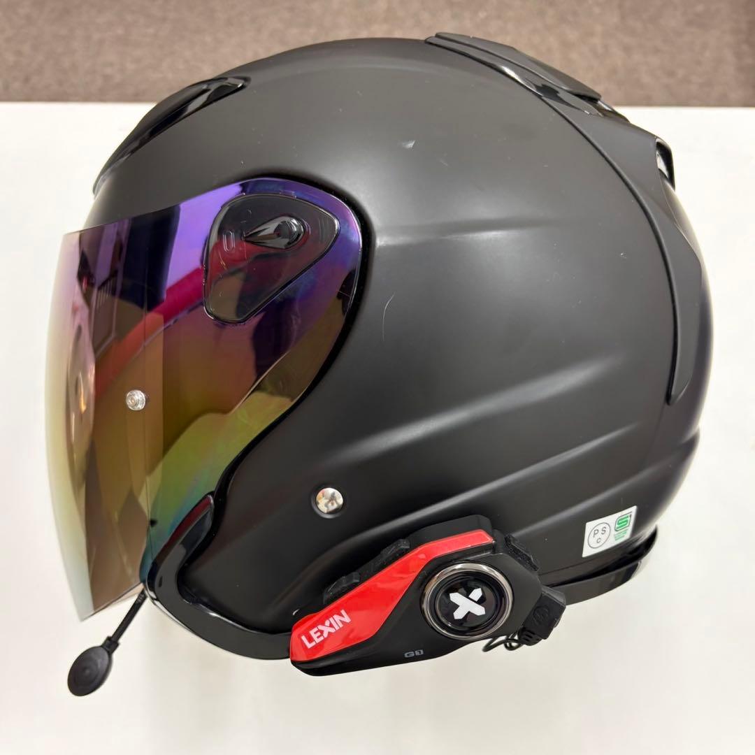 Kabuto ブラック ジェットヘルメット ミラーシールド　avandⅡ