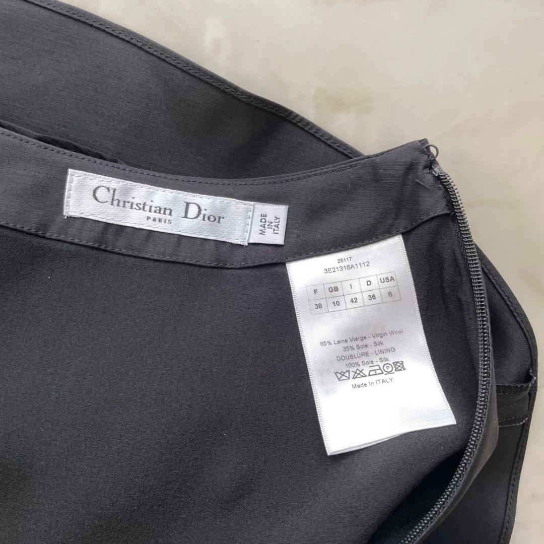 極美品 Christian Dior ウール シルク　フレアスカート　38 M