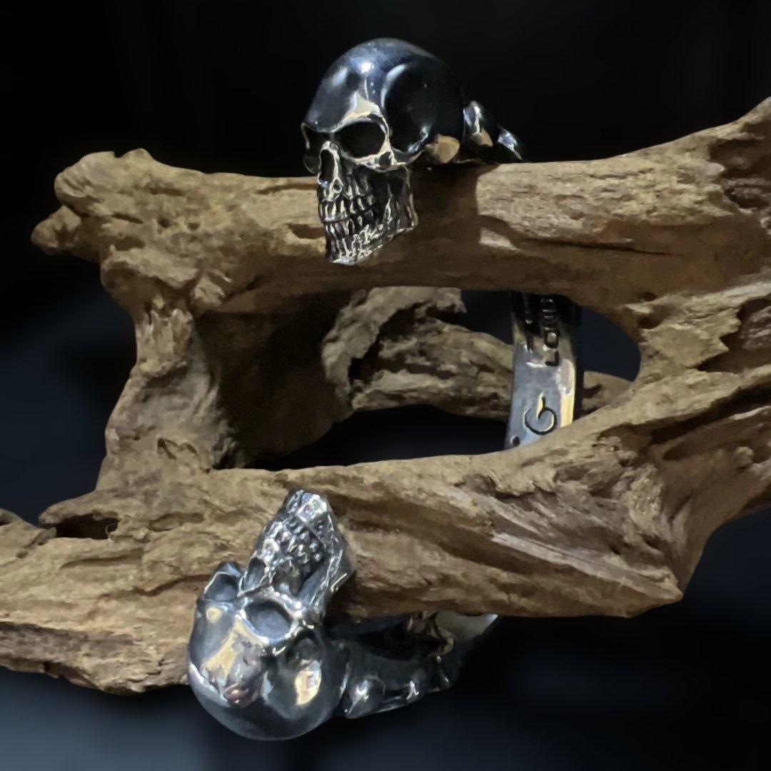 クレイジーピッグ TWO SKULLS BANGLE - HEAVY
