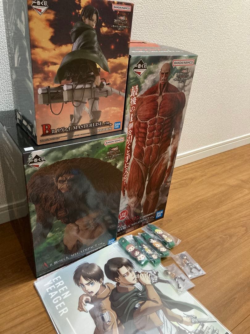 一番くじ 進撃の巨人 A賞 B賞 ラストワン賞 新品未開封　フィギュアコンプ